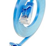 KABL UTP CAT6 Patch 0.10m SLIM ravni, plava, 100% Bakar