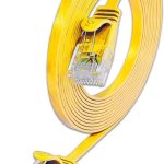 KABL UTP CAT6 Patch 0.10m SLIM ravni, žuta, 100% Bakar