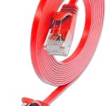 KABL UTP CAT6 Patch 0.10m SLIM ravni, crvena, 100% Bakar