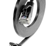 KABL UTP CAT6 Patch 0.10m SLIM ravni, crna, 100% Bakar