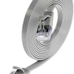 KABL U/FTP CAT6 Patch 0.10m SLIM ravni, siva, 100% Bakar