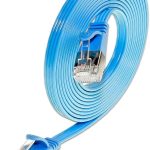 KABL U/FTP CAT6 Patch 0.10m SLIM ravni, plava, 100% Bakar