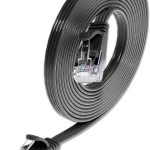 KABL U/FTP CAT6 Patch 0.5m SLIM ravni, crna, 100% Bakar