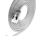 KABL U/FTP CAT6A Patch 0.10m SLIM Light okrugli, siva, 10 Gigabit 100% Bakar