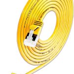 KABL U/FTP CAT6A Patch 0.25m SLIM Light okrugli, žuta, 10 Gigabit 100% Bakar
