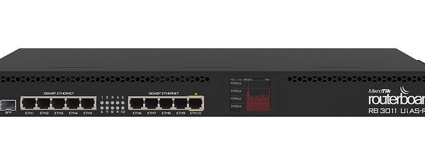 ROUTER MIKROTIK RB3011UiAS-RM 1GB 10xGbi LAN, SFP, PoE, USB3.0,  L5