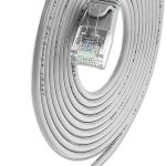 KABL UTP CAT6 Patch 5m SLIM Light okrugli , siva, 100% Bakar